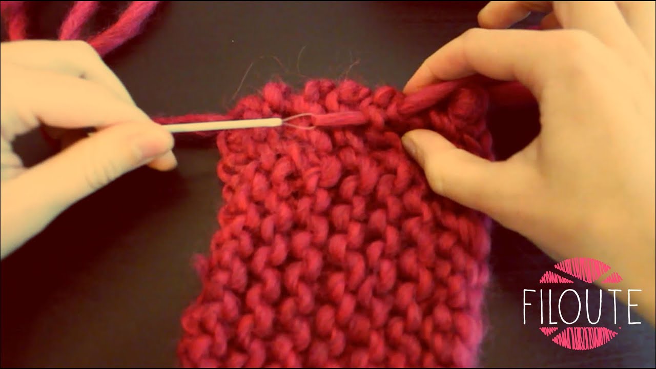 tricoter une echarpe finition