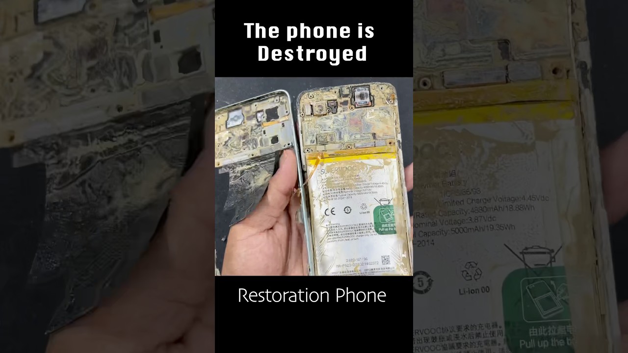 Found destroyed phone in the trash 😱😱 