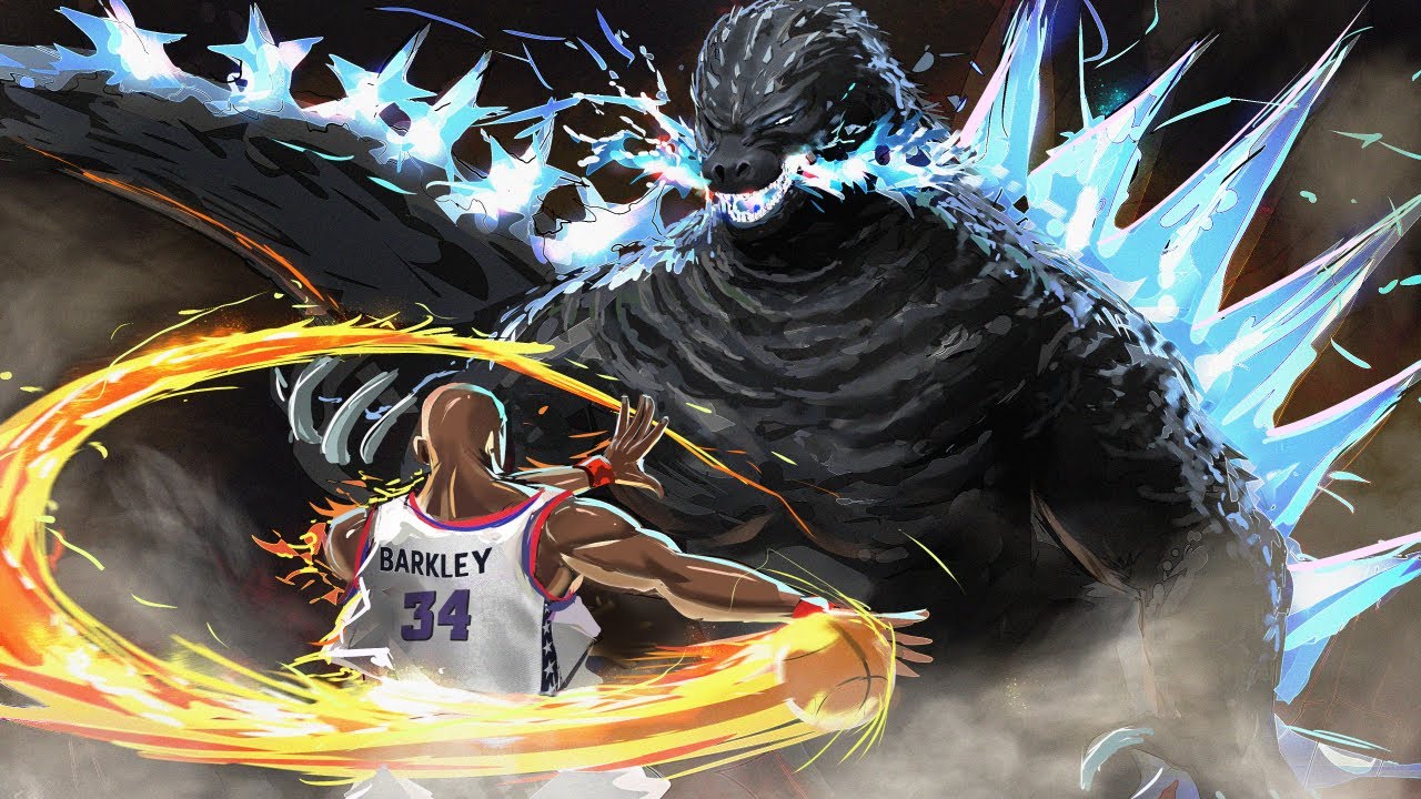 CHARLES BARKLEY (GODZILLA VS) ポスター NBA