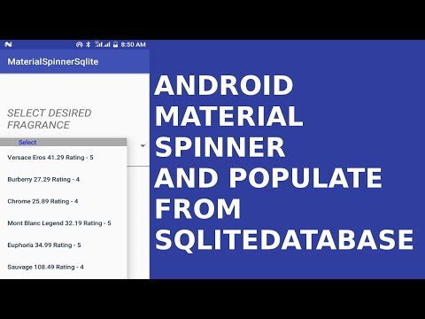 ANDROID MATERIAL SPINNER AND POPULATE FROM SQLITE DATABASE