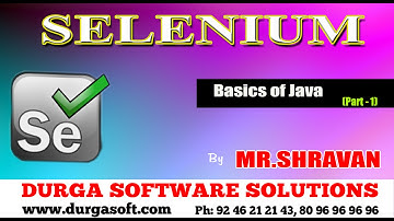 Selenium Basics of Java Part-1 by Sharvan