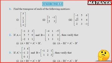 Class 12 Maths Chapter -3 Matrices: Exercise 3.3 (Q-1 to Q.12) solutions