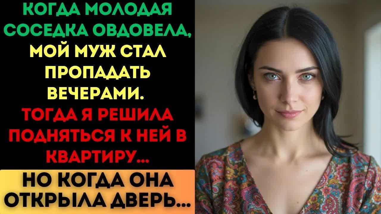 Когда соседка овдовела, муж стал пропадать. Я поднялась к ней, но когда она открыла дверь...