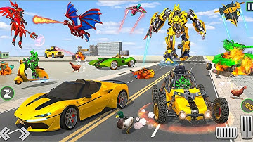 Robot Multiple Transform Game: Red Bumblebee Transformers Battle Mode | Android iOS Gameplay