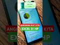 hitung duit anggaran pakai HP Android #exceltips #excelandroid