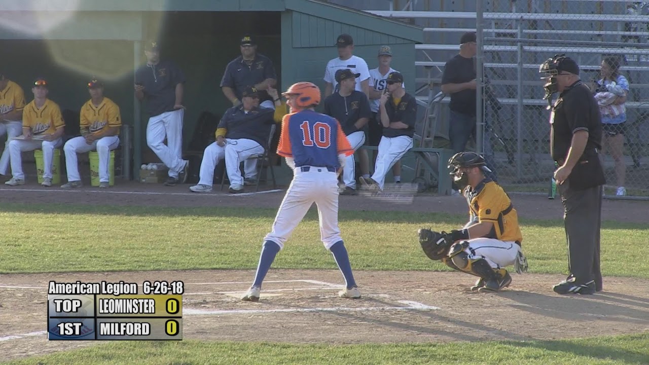Milford Legion Baseball June 27, 2018 vs Leominster YouTube