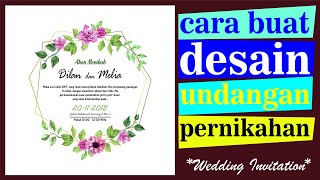 Cara Buat Undangan Pernikahan ¦ How to make wedding invitation