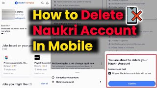 How to Delete Naukri Account Permanently in Mobile