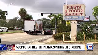 Suspect arrested in connection with stabbing of Amazon driver in Broward County