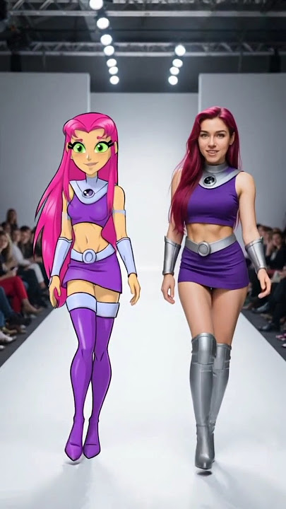 Teen Titans Real and Animated #teentitans #ai #fusion #cartoon