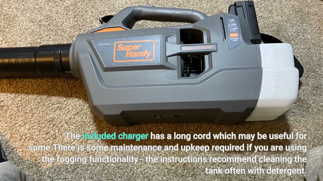 SuperHandy Leaf Blower Disinfectant Fogger Machine Cordless with Battery Charger
