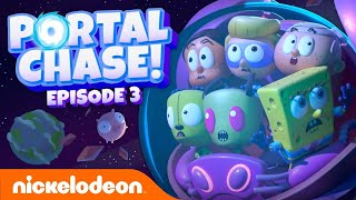 SpongeBob, Danger Force & Invader Zim Track Down A Slime Monster! | Portal Chase 3 | NCU