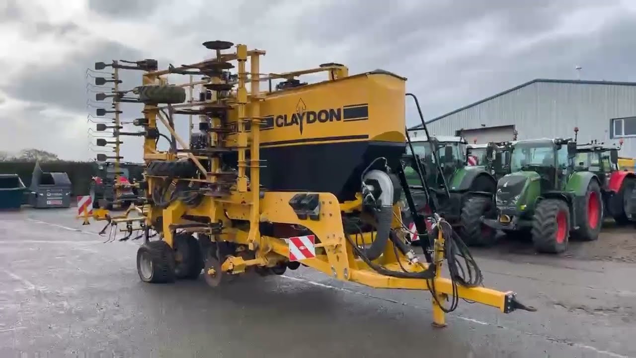 Used Claydon 8m Hybrid Trailed Drill For Sale (2017) - Walkaround Video