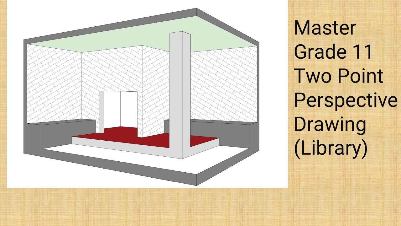 Master Grade 11 Two Point Perspective Drawing (Library)