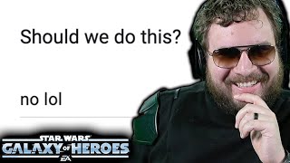 SWGoH Devs Have a HORRIBLE Idea and the Reaction is Hilarious!