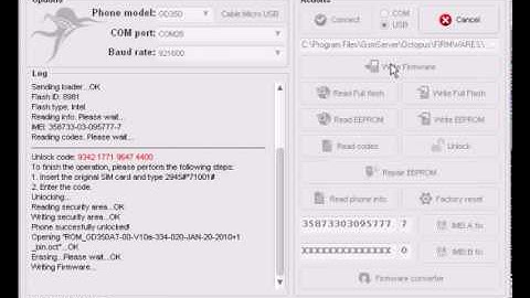 GD350 Read codes, Direct Unlock and Write Firmware by Octopus box