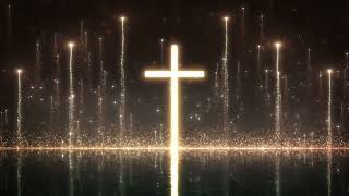 Golden Cross Reflection | 1 Hour Worship Background with Glorious Particles