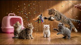🐱💚 Adorable Kittens Having Fun with Mom | Cute Cat Video | Soft Meows screenshot 5