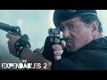 Iconic action movie legends team up for an epic shootout | The Expendables 2 | Sylvester Stallone