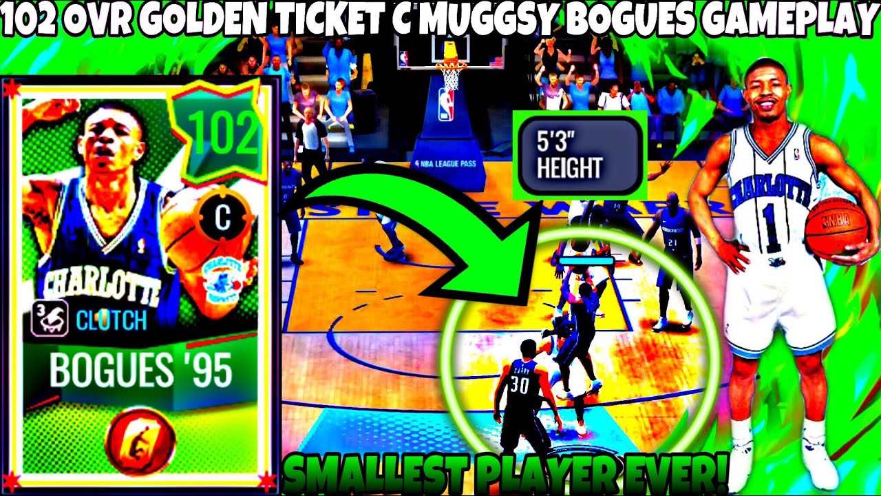SHORTEST NBA PLAYER EVER! (102 OVR GOLDEN TICKET CENTER MUGGSY BOGUES
