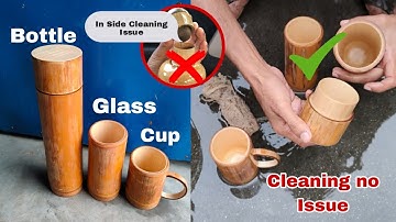 How to make Bamboo Water bottle/Glass/Cups. Easy to clean in side.  #bamboo #anjbamboocraft