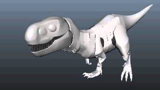T Rex Walk Cycle Sketch