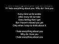 Three Days Grace - I Hate Everything About You - Lyrics Scrolling