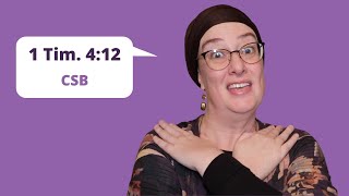 Memorize 1 Timothy 4:12 CSB with Motions & Pictures (Bible Drill Blue Cycle)