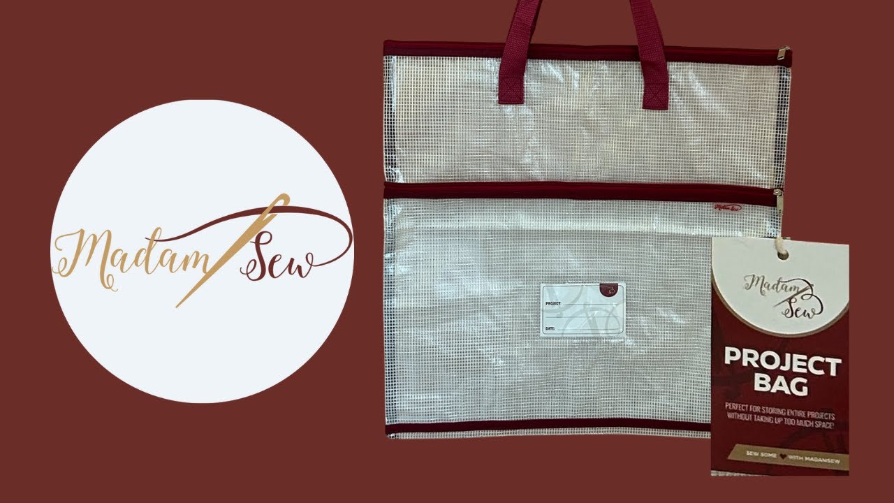 Sewing Project Bags With Zipper 6-Pack Clear Mesh Project Bags