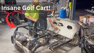 Lifted Golf Cart With 250cc Motor!