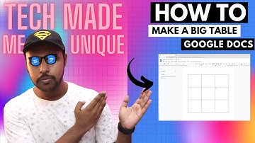 How to make a big table in google docs| how to make a big table on google docs