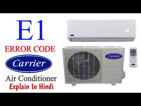 How to fix E1 error on carrier air conditioner | How do I reset E1 error? | Carrier air conditioner