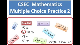 CSEC Math Multiple Choice Solutions(Step by Step)