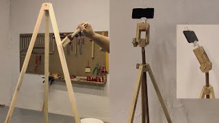 How to make DIY wooden Tripod - Woodworking