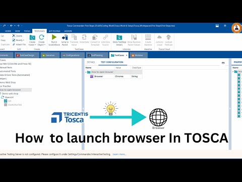 How to automate browser using TOSCA and web application using TOSCA | Tricentis Tosca