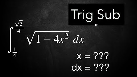 Trigonometric Substitution Definite Integral :: sqrt(1-4x^2)
