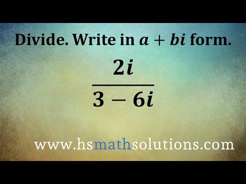 Dividing Complex Numbers (Example)