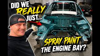 Did we really just spray paint our engine bay! Tons of progress on the index car take a look!