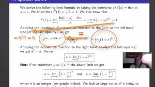 Calculus II, Lecture 4,  4 A Special Limit