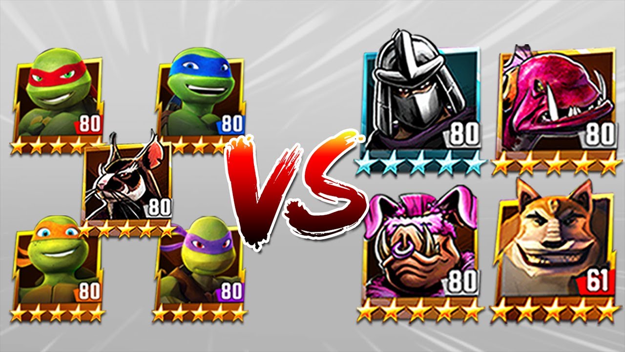 TMNT Legends Shredder Classic, Fishface, Dogpound, Bebop Bunny
