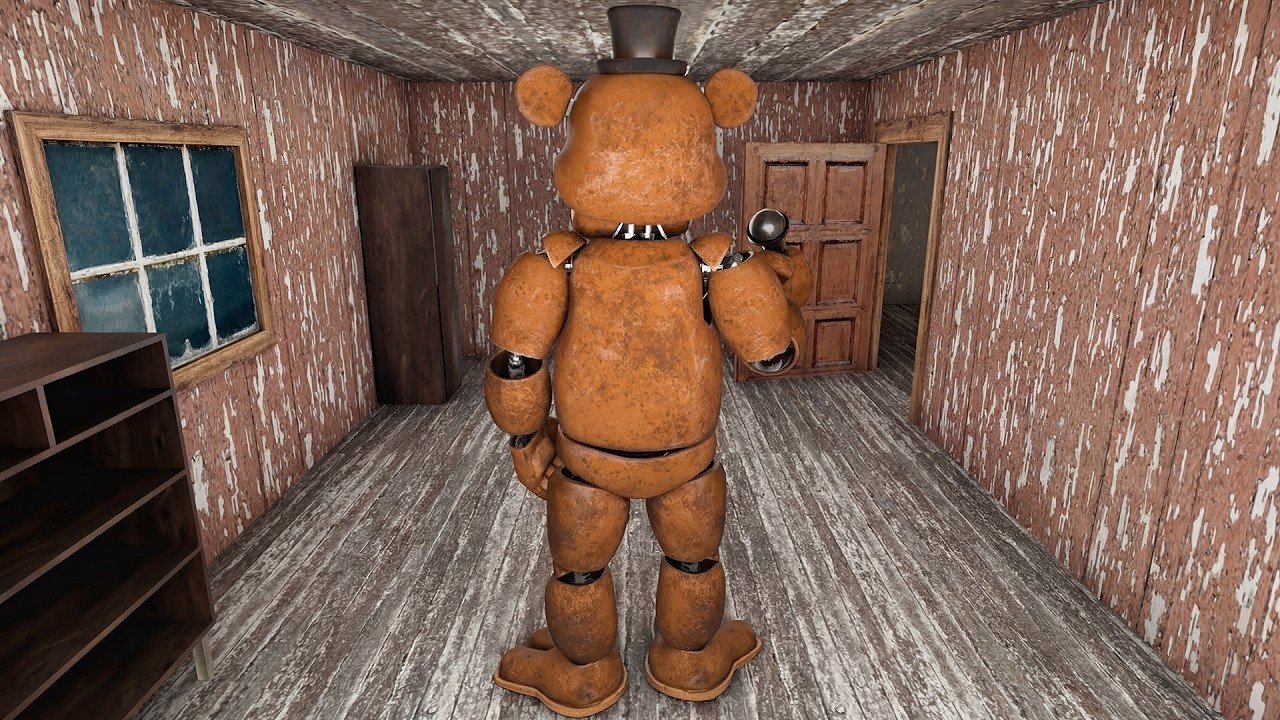 Freddy from FNAF in 3D House | Horror Story Animation