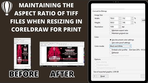 "How to Maintain Dimensional Integrity When Resizing a TIFF File in CorelDraw for Print Setup"