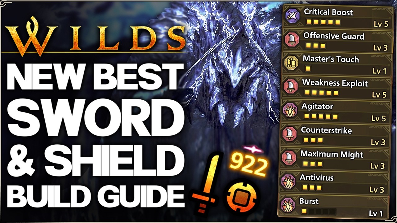 Monster Hunter Wilds - New Best OP Sword & Shield Build - Highest Damage - AT Arkveld Set Guide!