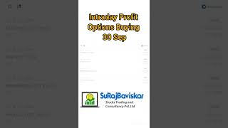 Options Buying Intraday Profit 30 Sep #stockmarket #optionsbuying #options #optionstrading #shorts