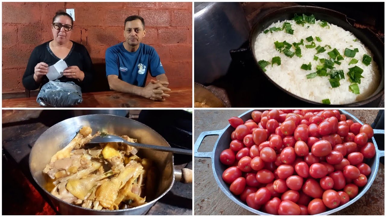 FAZENDO FRANGO COM COQUEIRO/TOMATE SECO, E ABRINDO RECEBIDO.