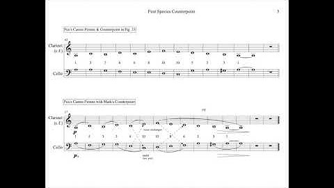 1:1 Aeolian Species Counterpoint in Pythagorean Tuning