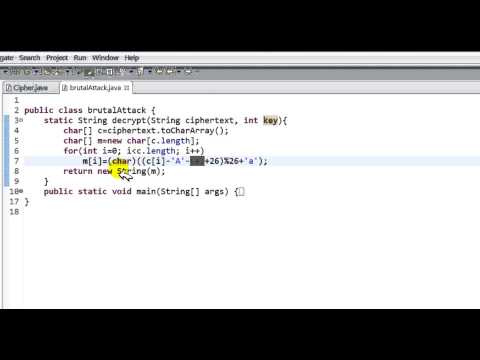 Java實作暴力攻擊法破譯凱撒挪移碼(Brute-Force Attack on Caesar shift cipher via Java programming