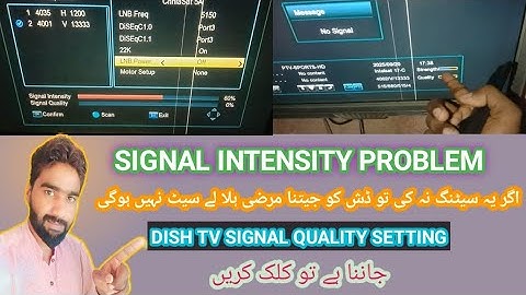Dish tv signal quality setting |dish tv signal intensity problem 
