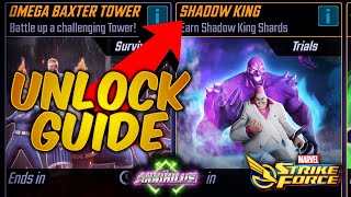 New Player Shadow King unlock guide 100% f2p.  When to target him and build recommendations.