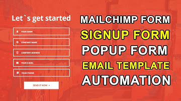 Mailchimp signup form popup form subscriber automation